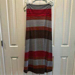 Mossimo Multicolored Striped Long Maxi Skirt S